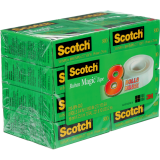 Scotch&reg; Magic&trade; Invisible Tape Refill 3/4" (19mm x 25.4m) Clear 8/pkg