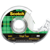 Scotch&reg; Magic&trade; Invisible Tape With Dispenser 1/2" (12.7mm x 32.9m)