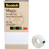 Scotch&reg; Magic&trade; Invisible Tape Tower 3/4" (19mm x 33m) 14/pkg