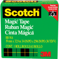 Scotch&reg; Magic&trade; Invisible Tape Refill 3/4" (19 mm x 32.9 m)