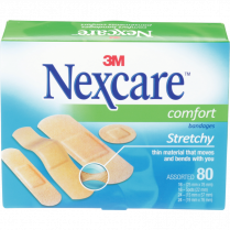 Nexcare&trade; Comfort Strip Bandages Assorted Sizes 80/box