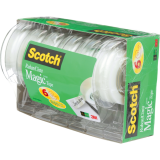 Scotch&reg; Magic&trade; Invisible Tape Dispensers 3/4" (19mm x 21.5m) Clear 6/pkg