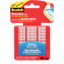 Scotch&reg; Restickable Mounting Tabs 1"x1" Clear 18/pkg