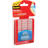 Scotch&reg; Restickable Mounting Tabs 1"x1" Clear 18/pkg