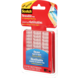 Scotch&reg; Restickable Mounting Tabs 1"x1" Clear 18/pkg