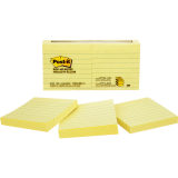 Post-it&reg; Pop-up Notes 3"x3" Lined Yellow 6/pkg