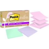 Post-it&reg; Recycled Super Sticky Pop-Up Notes 3"x3" Wanderlust Colours 6/pkg