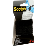 Scotch&reg; Bundling Straps 8"x1/2" Black 6/pkg