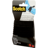 Scotch&reg; Bundling Straps 8"x1/2" Black 6/pkg