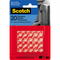 Scotch&trade; Self-Stick Rubber Pads 1/2" 20/pkg
