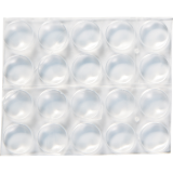 Scotch&trade; Self-Stick Rubber Pads 1/2" 20/pkg