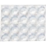 Scotch&trade; Self-Stick Rubber Pads 1/2" 20/pkg