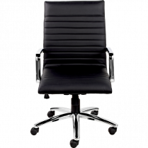 Offices to Go&reg; Ultra Tilter Chair High Back Leather Luxhide Black
