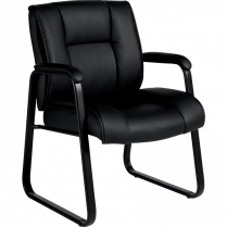 Offices to Go Ashmont Guest Chair Bonded Leather Black