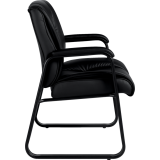 Offices to Go Ashmont Guest Chair Bonded Leather Black