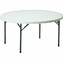 Offices to Go Lite Lift&trade; II Round Folding Table 48" Diameter Plastic Oyster Top