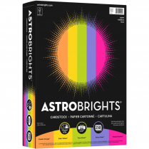 Astrobrights&reg; 65lb Card Stock 8-1/2"x11" Assorted Happy Colours 250 sheets/pkg