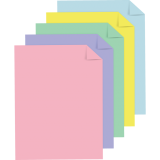 Astrobrights&reg; 65lb Card Stock 8-1/2"x11" Assorted Pastel Colours 50 sheets/pkg