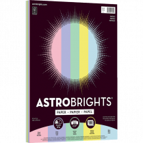 Astrobrights&reg; 20lb Paper 8-1/2"x11" Pastel Assorted Colours 100/pkg