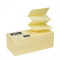 Offix Pop-Up Sticky Notes 3"x3" Yellow 12/pkg
