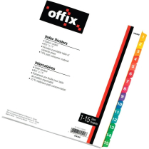Offix Colour Coded Indexes 1-15