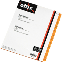 Offix Index Dividers Jan-Dec Letter Buff 12/set