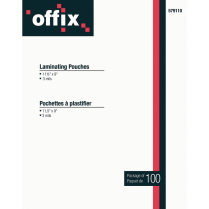 Offix Laminating Pouches 3mil Letter 100/pkg
