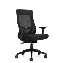 Offices to Go&reg; Zim Synchro-Tilter Chair High Back Mesh Black