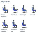 Offices to Go&reg; Kody Mesh Synchro Tilter Chair Black