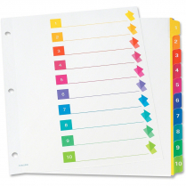 TOPS RapidX Super Colour Coded Index Dividers 1-10