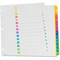 TOPS RapidX Super Colour Coded Index Dividers 1-15