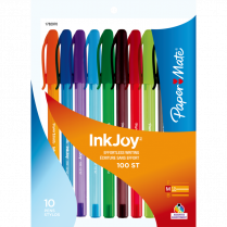 Paper Mate&reg; InkJoy&reg; 100 Ball Point Pens Medium Point Assorted Fashion Colours 10/pkg