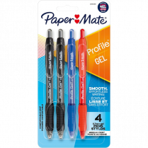 Paper Mate&reg; Profile&reg; Gel Retractable Pens 0.7 mm Assorted Colours 4/pkg
