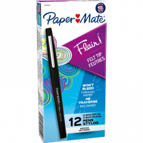 Paper Mate&reg; Flair&reg; Markers Black 12/box