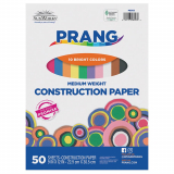 Prang&reg; Construction Paper 9" x 12" Assorted Colours 50/pkg