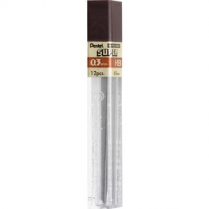 Pentel&reg; Super Hi-Polymer&reg; Pencil Leads HB 0.3mm 12 leads/pkg