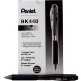 Pentel&reg; Wow! Retractable Ball Point Pens Medium Point Black 12/box