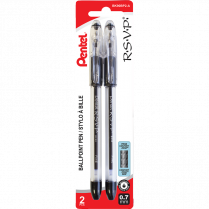 Pentel&reg; R.S.V.P.&reg; Pens Fine Point Black 2/pkg