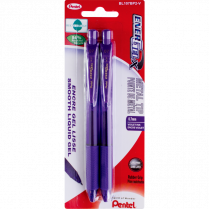 Pentel&reg; EnerGel&reg; X Retractable Gel Pens 0.7 mm Violet 2/pkg