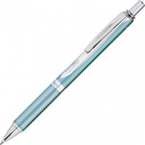 Pentel&reg; EnerGel&reg; Alloy Retractable Gel Pen 0.7 mm Aqua Barrel Black Ink
