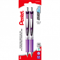 Pentel&reg; EnerGel&reg; Retractable Gel Pens 0.7 mm Violet 2/pkg