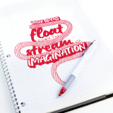 Pentel&reg; Floatune Roller Ball Pen 0.8 mm Red