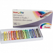 Pentel Arts&reg; Oil Pastels Assorted Colours 16/pkg