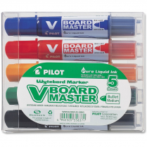Pilot BeGreen V Board Master Bullet Point Whiteboard Markers 5/set