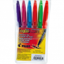 Pilot&reg; Frixion&reg; Ball Erasable Gel Pens 0.7 mm Assorted 6/pkg