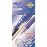 Pilot&reg; G2&reg; Retractable Gel Pens 0.5 mm Blue 12/box