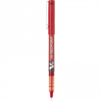Pilot&reg; Hi-Tecpoint V5 Roller Pen 0.5mm Red 12/box