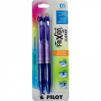 Pilot&reg; FriXion&reg; Ball Clicker Retractable Erasable Gel Pen 0.5 mm Purple 2/pkg