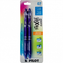 Pilot&reg; FriXion&reg; Ball Clicker Retractable Erasable Gel Pen 0.7 mm Purple 2/pkg