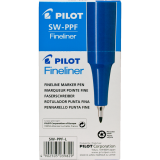 Pilot&reg; Fineliner Markers 0.4 mm Blue 12/box
